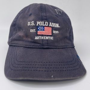 US Polo ASSN Strapback 1980’s Vintage Hat Blue